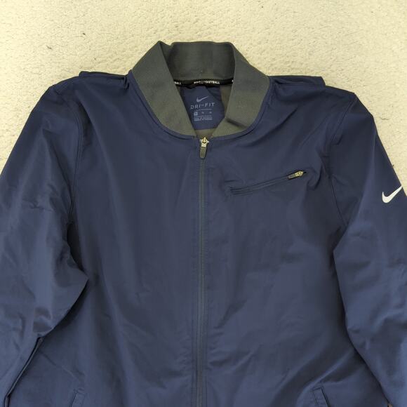Nike Basketball Hyper Elite Dri-Fit Jacket Vented Bomber Navy Blue Men's Size XL - Picture 3 of 9
